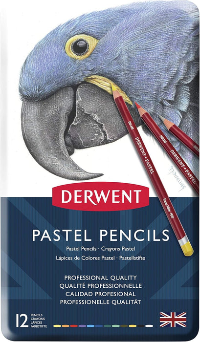 【特価商品】Derwent ダーウェント パステルペンシル 水溶性色鉛筆 12本パック