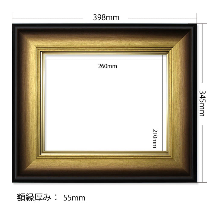 大額 油彩額 8167 ゴールドブラック キャンバスサイズF3　サイズ