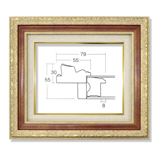 大額 油彩額 8200 ゴールドエンジ キャンバスサイズF3