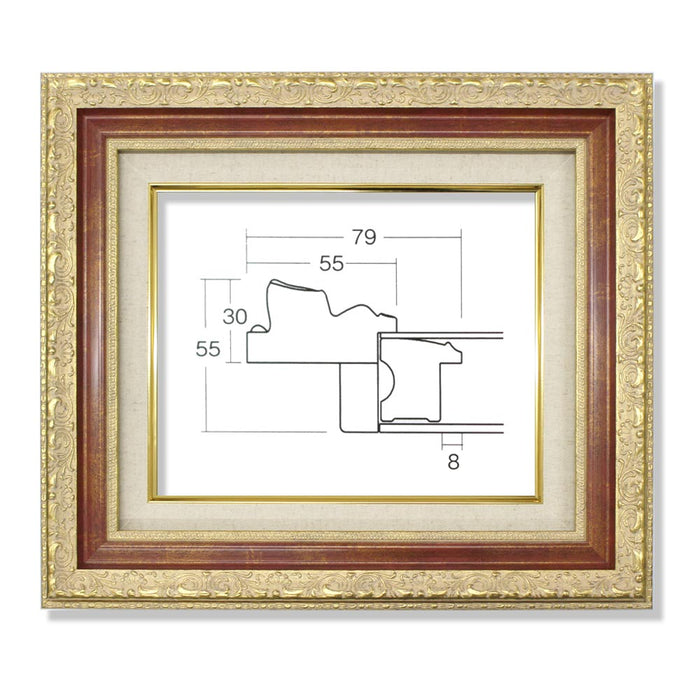 大額 油彩額 8200 ゴールドエンジ キャンバスサイズF3