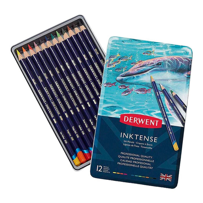 【特価商品】Derwent ダーウェント インクテンス 水溶性色鉛筆 12本パック