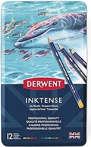 【特価商品】Derwent ダーウェント インクテンス 水溶性色鉛筆 12本パック