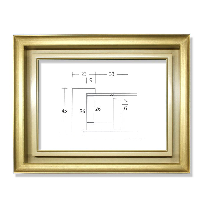 同志舎 油彩額 デュエット 金 キャンバスサイズF4